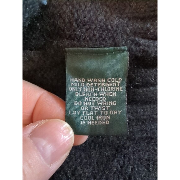 Ralph Lauren LRL Jeans Co Southwestern Sweater 80% Lambswool Zip Shawl Sz M - Picture 11 of 13